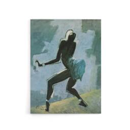 "Artery8 Paul Colin Dancer Singer Josephine Baker Canvas Wall Art Print in Blue - Size: W24"" x H32""" - thumbnail 1