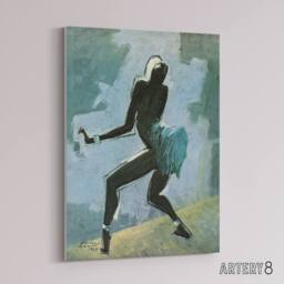 "Artery8 Paul Colin Dancer Singer Josephine Baker Canvas Wall Art Print in Blue - Size: W24"" x H32""" - thumbnail 2