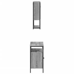 Berkfield Home 2 Piece Bathroom Furniture Set Grey Sonoma Engineered Wood - thumbnail 7