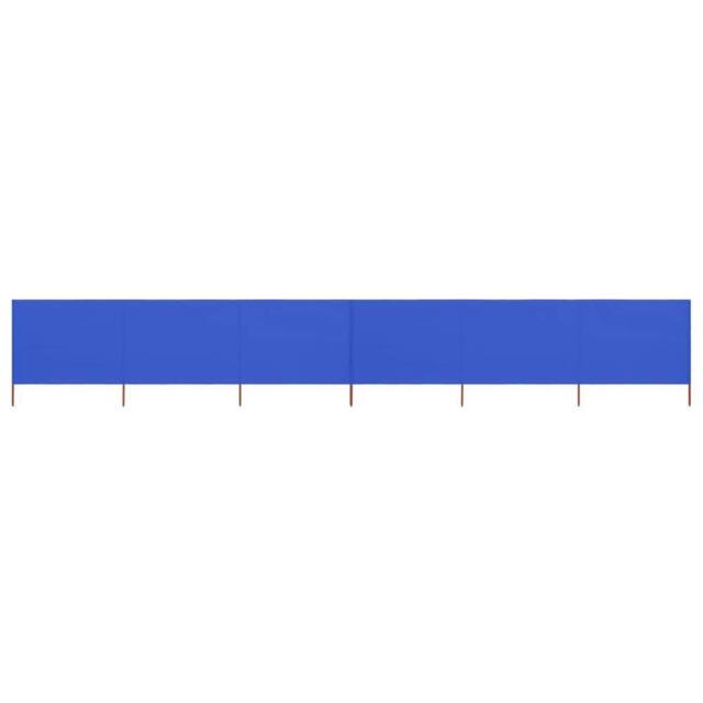 Berkfield Home 6-panel Wind Screen Fabric 800x160 cm Azure Blue - image 1