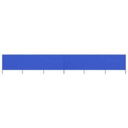 Berkfield Home 6-panel Wind Screen Fabric 800x160 cm Azure Blue - thumbnail 1