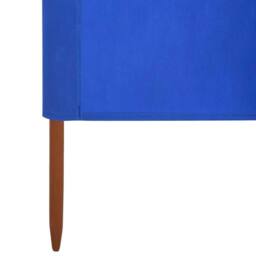 Berkfield Home 6-panel Wind Screen Fabric 800x160 cm Azure Blue - thumbnail 5