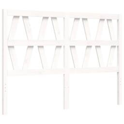 Berkfield Home Bed Frame with Headboard White Small Double Solid Wood - thumbnail 9