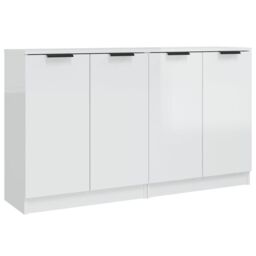 Sideboards 2 pcs High Gloss White 60x30x70 cm Engineered Wood - thumbnail 3
