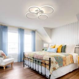 Goeco Round LED Ceiling Light 39W Dimmable for Living Room Bedroom Kitchen in White - thumbnail 3