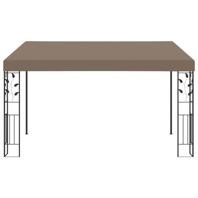 Berkfield Home Wall-mounted Gazebo 4x3x2.5 m Taupe - image 1