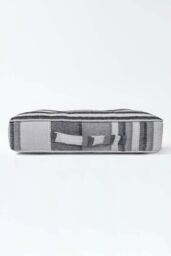 Homescapes Morocco Striped Cotton Floor Cushion in Grey - Size: 40 cm x 40 cm - thumbnail 5