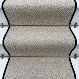 RainbowHome Andes Stair Runner With 100% Pure Wool Edge in Grey - Size: 70 cm x 700 cm - thumbnail 2