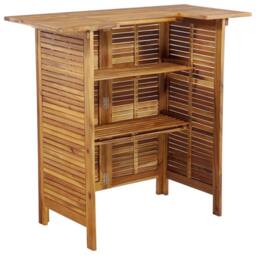 Berkfield Home 5 Piece Garden Bar Set Solid Wood Acacia in Brown - thumbnail 5