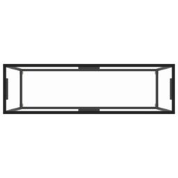 Berkfield Home Console Table Transparent 120x35x75 cm Tempered Glass in Clear - Size: 120 x 35 x 75 cm - thumbnail 4