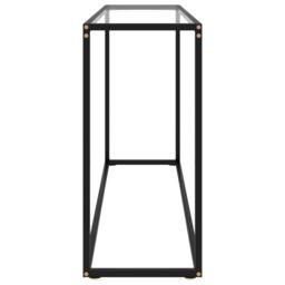 Berkfield Home Console Table Transparent 120x35x75 cm Tempered Glass in Clear - Size: 120 x 35 x 75 cm - thumbnail 3