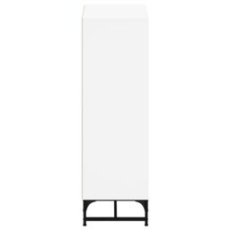 Berkfield Home Highboard with Glass Doors White 35x37x120 cm - Size: 35 x 37 x 120 cm - thumbnail 7