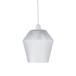 First Choice Lighting Porter - Clear Textured Glass Easy Fit Pendant Shade