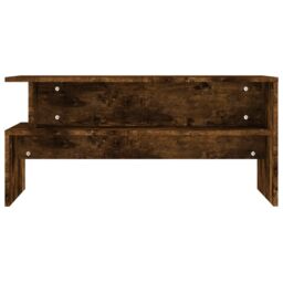 Berkfield Home Coffee Table Smoked Oak 90x55x42.5 cm Engineered Wood in Brown - thumbnail 4