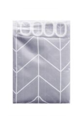 Neel Blue Grey Chevron Polyester Shower Curtain, Water-Resistant Bathroom Curtain with 12 Hooks - 180x180cm - Size: 180 cm width x 180 cm drop - thumbnail 5