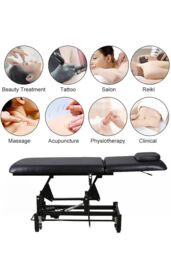 SHEONLY Electric Adjustable Reclining Tattoo Chair - Portable Salon Spa Bed in Black - thumbnail 7