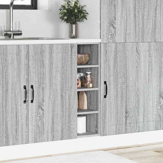 Berkfield Home Durable Bottom Cabinet Grey Sonoma 20x44, 5x81, 5 cm Engineered Wood - image 1