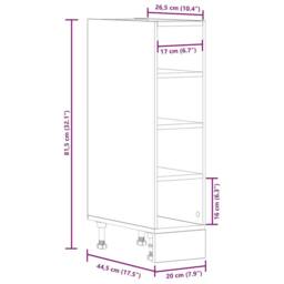 Berkfield Home Durable Bottom Cabinet Grey Sonoma 20x44, 5x81, 5 cm Engineered Wood - thumbnail 9
