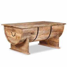 Berkfield Home Beautiful Coffee Table Solid Mango Wood 88x50x40 cm in Brown - Size: 88 x 50 x 40 cm - thumbnail 3