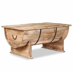 Berkfield Home Beautiful Coffee Table Solid Mango Wood 88x50x40 cm in Brown - Size: 88 x 50 x 40 cm - thumbnail 7