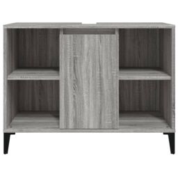 Berkfield Home Sink Cabinet Grey Sonoma 80x33x60 cm Engineered Wood - Size: 80 x 33 x 60 cm - thumbnail 6