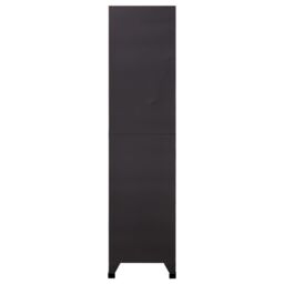 Berkfield Home Locker Cabinet Anthracite & White 90x45x180 cm Steel in Black - Size: 90 x 45 x 180 cm - thumbnail 3