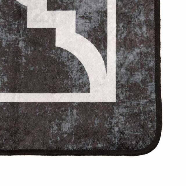 Berkfield Home Rug Washable Black & White 160x230 cm Anti Slip - Size: 100 cm diameter - image 1