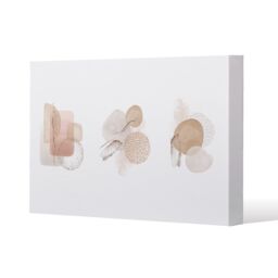 Benjamin Tate Design Beige watercolour Illustration & gold elements (Canvas Print) / 31 x 41 x 4cm in Natural - Size: 31 x 41 x 4 cm - thumbnail 1