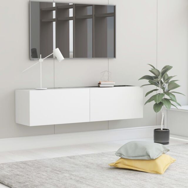 Berkfield Home TV Cabinet White 120x30x30 cm Engineered Wood - Size: 120 x 30 x 30 cm - image 1