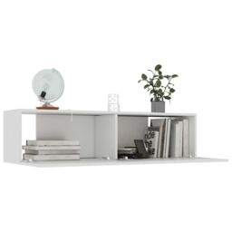 Berkfield Home TV Cabinet White 120x30x30 cm Engineered Wood - Size: 120 x 30 x 30 cm - thumbnail 3