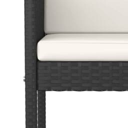 Berkfield Home 5 Piece Garden Bar Set with Cushions Black Poly Rattan - thumbnail 6