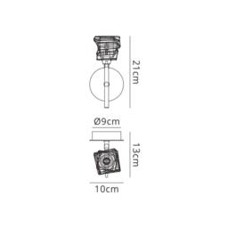 Netlighting Iku Wall Lamp Switched 1 Light G9 Satin Nickel in Grey - thumbnail 2