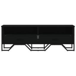 Berkfield Home TV Cabinet Black 122x34x41 cm Engineered Wood - Size: 122 x 34 x 41 cm - thumbnail 4