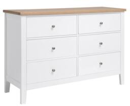 Nöa and Nani Leines 6 Drawer Chest of Drawers in White & Oak - thumbnail 4