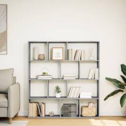 Berkfield Home Book Cabinet Grey Sonoma 132x29x141.5 cm Engineered Wood - thumbnail 3