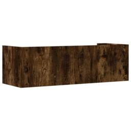 Berkfield Home Wall Shelf Smoked Oak 100x35x30.5 cm Engineered Wood in Brown - thumbnail 6