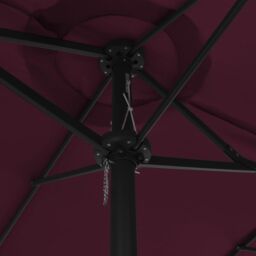 Berkfield Home Outdoor Parasol with Aluminium Pole 460x270 cm Bordeaux Red - thumbnail 5
