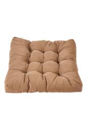 Padded Comfort Corduroy Indoor Chair Cushion in Light Brown - Size: 55 cm x 55 cm - thumbnail 6