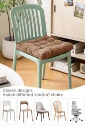 Padded Comfort Corduroy Indoor Chair Cushion in Light Brown - Size: 55 cm x 55 cm - thumbnail 5