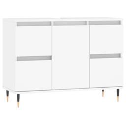Berkfield Home Bathroom Cabinet White 80x33x60 cm Engineered Wood - Size: 80 x 33 x 60 cm - thumbnail 2