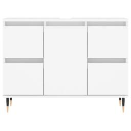 Berkfield Home Bathroom Cabinet White 80x33x60 cm Engineered Wood - Size: 80 x 33 x 60 cm - thumbnail 5