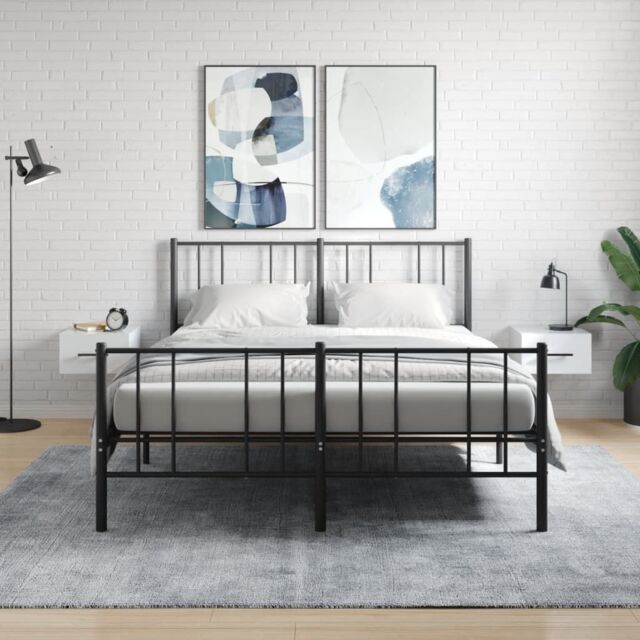 Berkfield Home Wall-mounted Bedside Cabinets 2 pcs High Gloss White 35x35x20 cm - Size: 35 x 35 x 20 cm - image 1