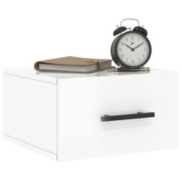 Berkfield Home Wall-mounted Bedside Cabinets 2 pcs High Gloss White 35x35x20 cm - Size: 35 x 35 x 20 cm - thumbnail 3