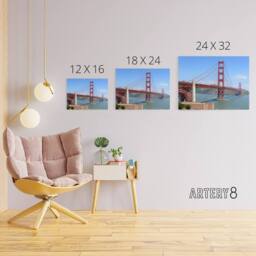 "Artery8 Highsmith Photo Golden Gate Bridge Canvas Wall Art Print in Blue - Size: W18"" x H24""" - thumbnail 4