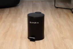 simpa 3L Slim Soft-Closing Pedal Dustbin in Black - thumbnail 4