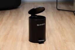 simpa 3L Slim Soft-Closing Pedal Dustbin in Black - thumbnail 2