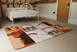 Benjamin Tate Design Abstract & Floral Collages, Landscape Scenes Designer Rug in Natural - Size: Large - thumbnail 3