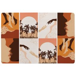 Benjamin Tate Design Abstract & Floral Collages, Landscape Scenes Designer Rug in Natural - Size: Large - thumbnail 1