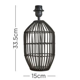 ValueLights Hollins Matt Black Table Lamp Base - thumbnail 5