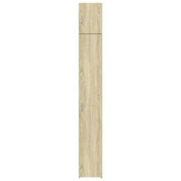 Berkfield Home Slim Storage Cabinet Sonoma Oak 30x42.5x225 cm Engineered Wood in Light Brown - thumbnail 4